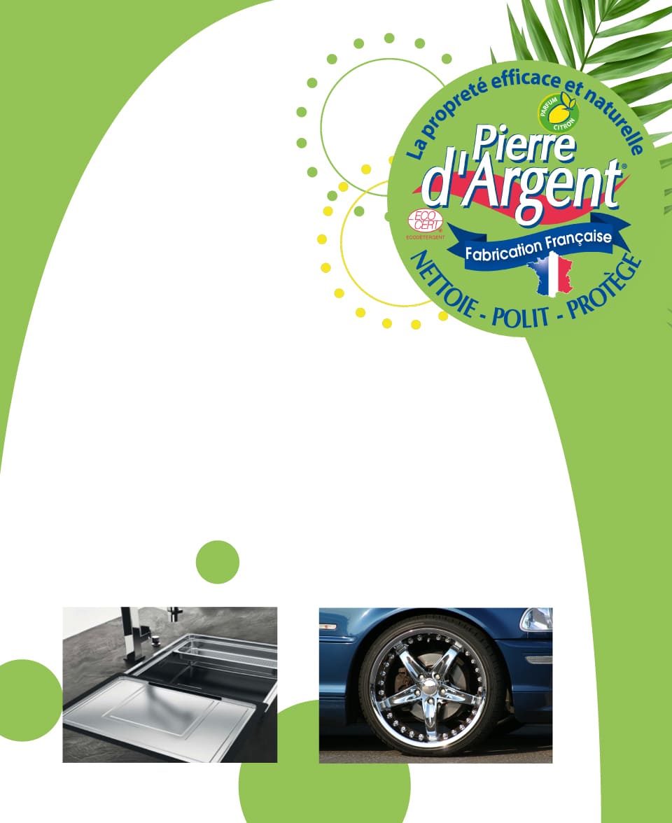Pierre d'Argent 300g - Pierre blanche naturelle de nettoyage : :  Cuisine et Maison