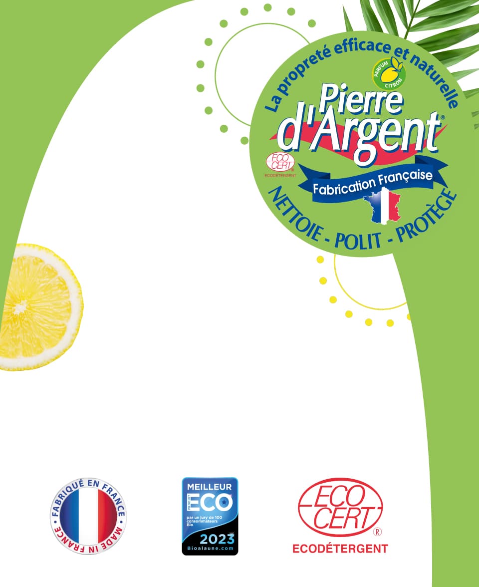 Pierre d'argent avec son éponge, certifiée Ecocert - Laco